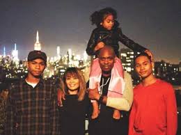 Dave Chappelle with his wife & kids