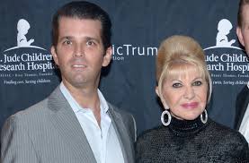 Donald Trump Jr. with his mother