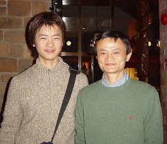 Jack Ma with his son