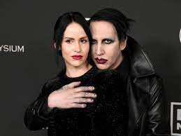 Marilyn Manson with his wife Lindsay