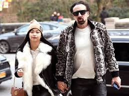 Nicolas Cage with his wife Riko
