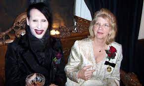 Marilyn Manson with his mother