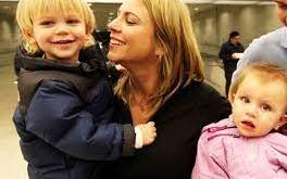 Lara Logan with her kids