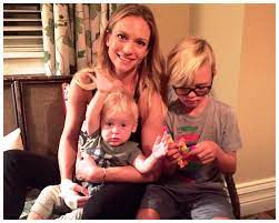 A.J. Cook with her sons