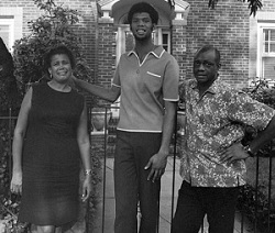 Kareem Abdul-Jabbar with his parents