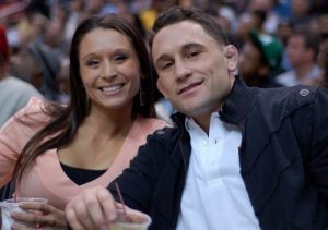 Frankie Edgar with his wife