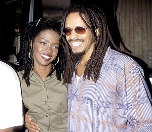 Lauryn Hill with her ex-boyfriend Rohan