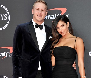Jared Goff with his girlfriend