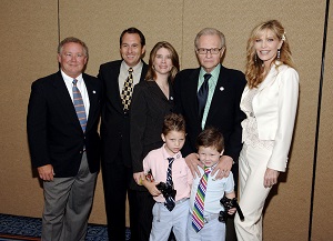 Larry King with his children