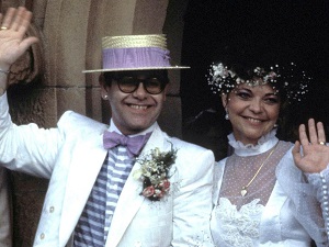 Elton John with his ex-wife Renate