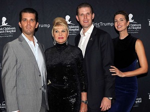 Ivana Trump with her children