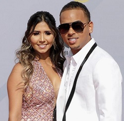 Ozuna with his wife