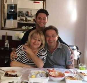 Sasha Farber with his parents