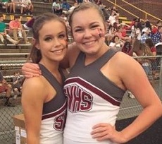 Hailey Grice with her sister
