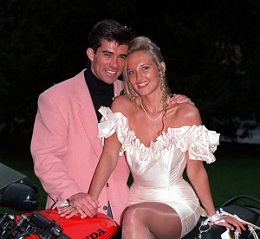 Eddie Kidd with his ex-wife Sarah