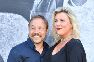 Stephen Graham with his wife