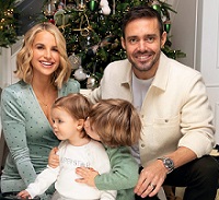 Spencer Matthews with his wife & kids