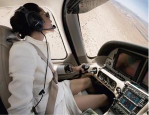 Angelina Jolie flying Aircraft