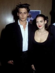  Johnny Depp avec Winona Ryder 