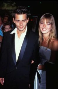 Johnny Depp con Kate Moss