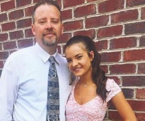 Brooke Hyland with her father
