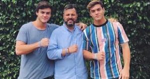 Grayson Dolan with his father