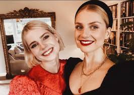 Lucy Boynton with her sister