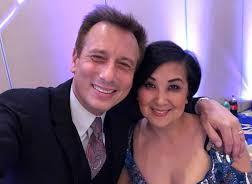 Chris Burrous with his wife