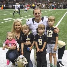 Drew Brees with his wife & kids
