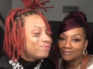 Trippie Redd with his mother