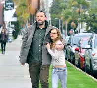Violet Affleck with her father