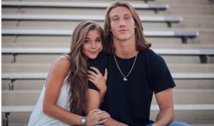 Trevor Lawrence with his girlfriend