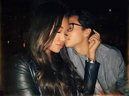 Ming Lee Simmons with her boyfriend