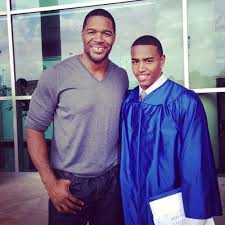 Michael Strahan with his son