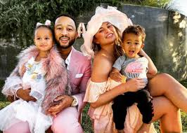 John Legend with his wife & daughter