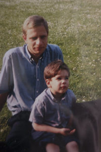 Jonathan Galland with his father