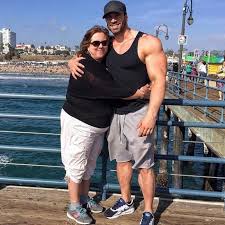 Bradley Martyn with his mother