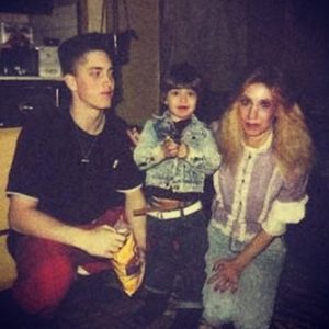 Debbie Mathers with her son