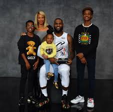 Bryce James with his family