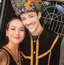 Grant Gustin with his wife Andrea