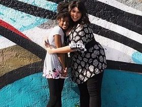 Jessica Milagros with her daughter
