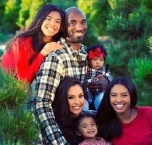 Kobe Bryant with her wife & daughter