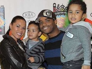 Larenz Tate with her wife & sons