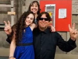 Chevel Shepherd with her parents