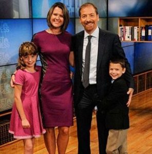 Chuck Todd with his wife & children