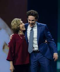 Joel Osteen with his mother