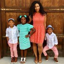 Anansa Sims with her children