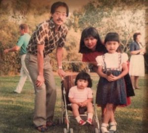 Gemma Chan with her family