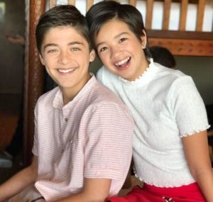 Asher Angel with his ex-girlfriend Peyton