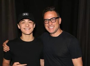 Asher Angel with his father